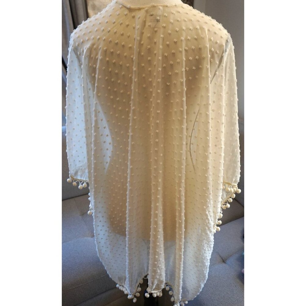 Coverup Bathing Suit Bikini Tassels Beach Top - Size O/S - Picture 7 of 8